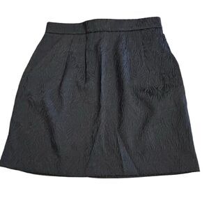 New! H&M Navy Blue Textured Mini Skirt Sz 8